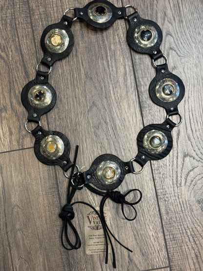 Multy Circle Buckles Tie Belt