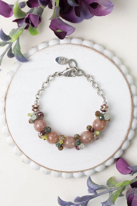 Water Lily Multistrand Bracelet B011 - Vintage Vault Boutique