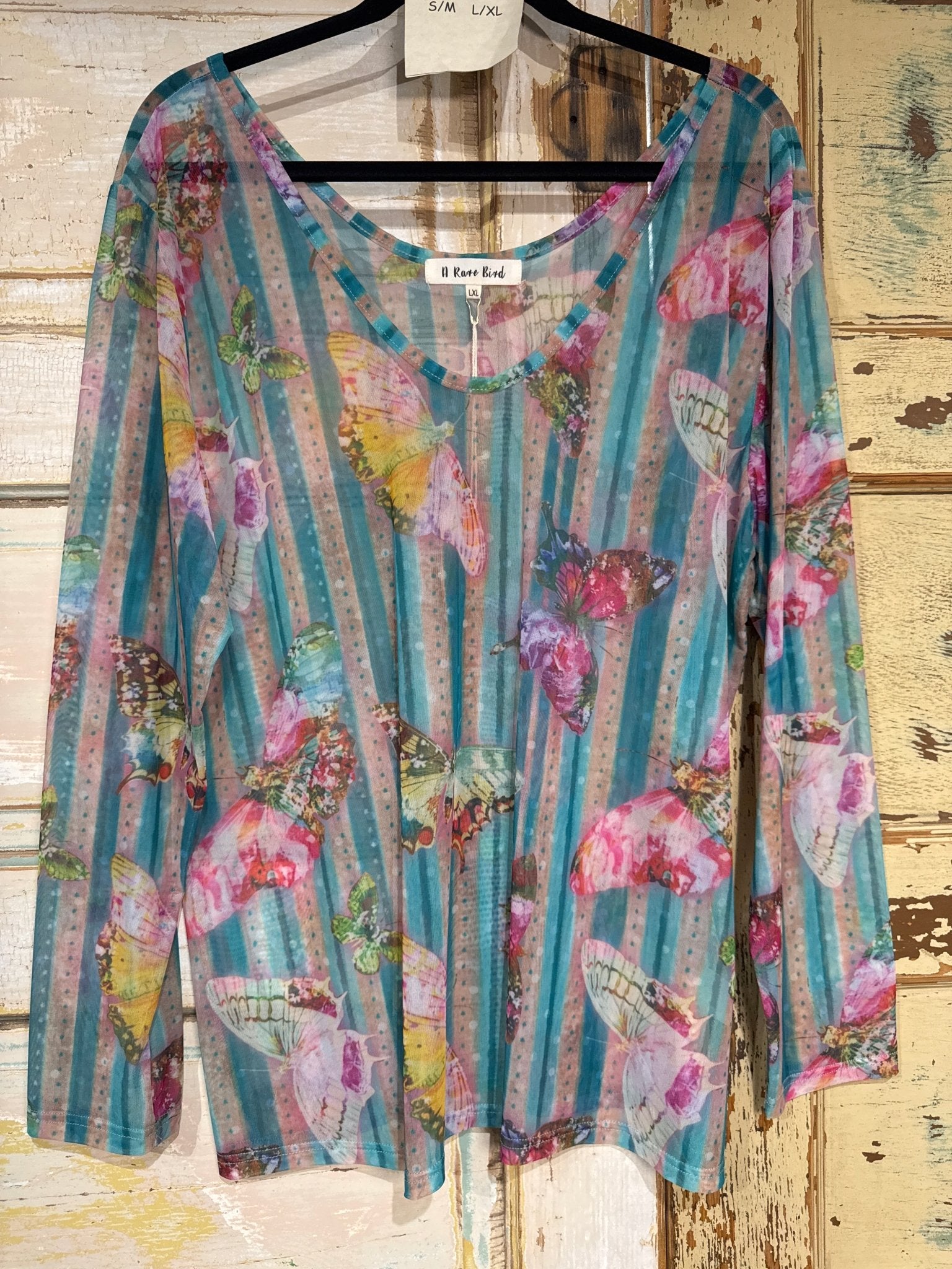 Butterfly Mesh Top - Vintage Vault Boutique
