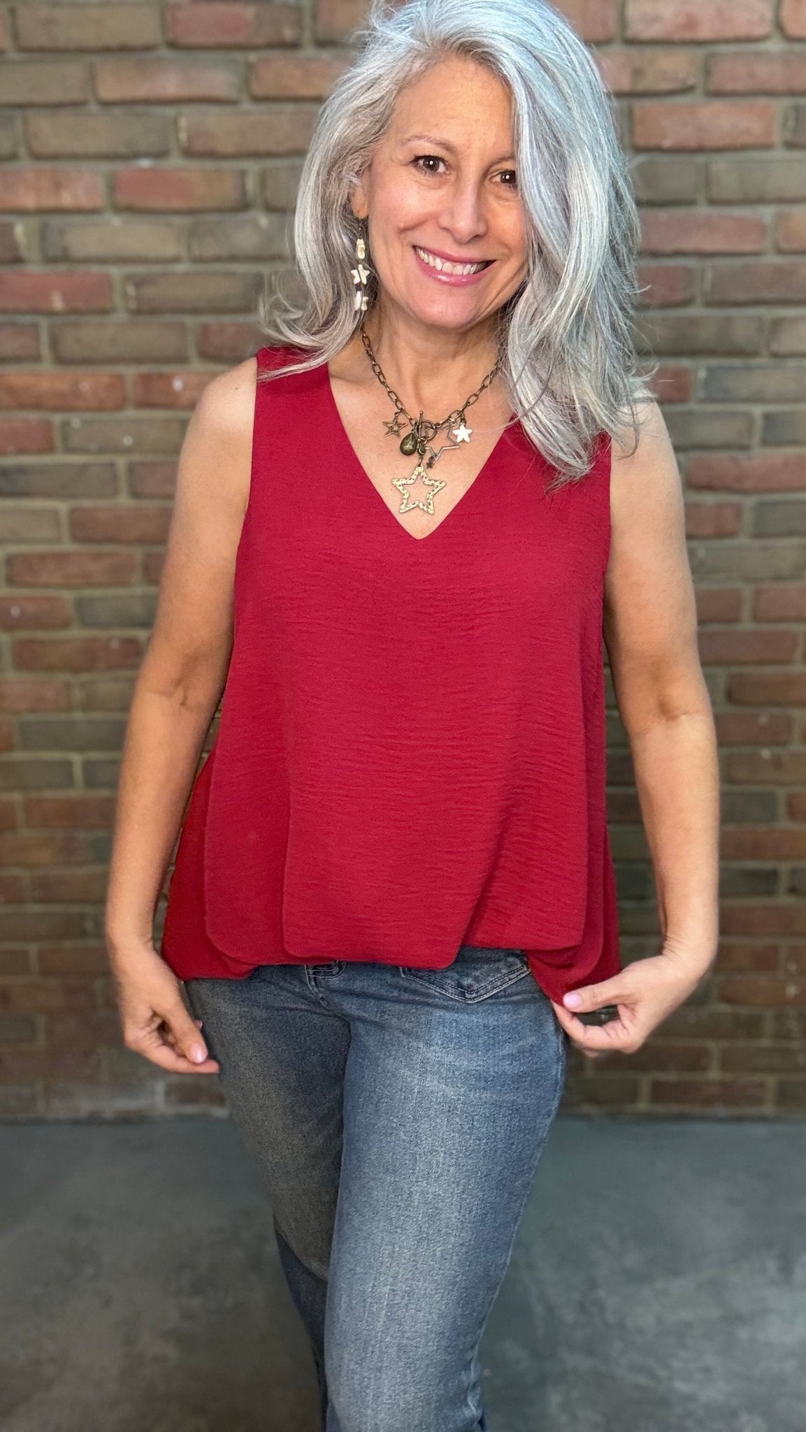 Red Balloon Front Tank Top - Vintage Vault Boutique