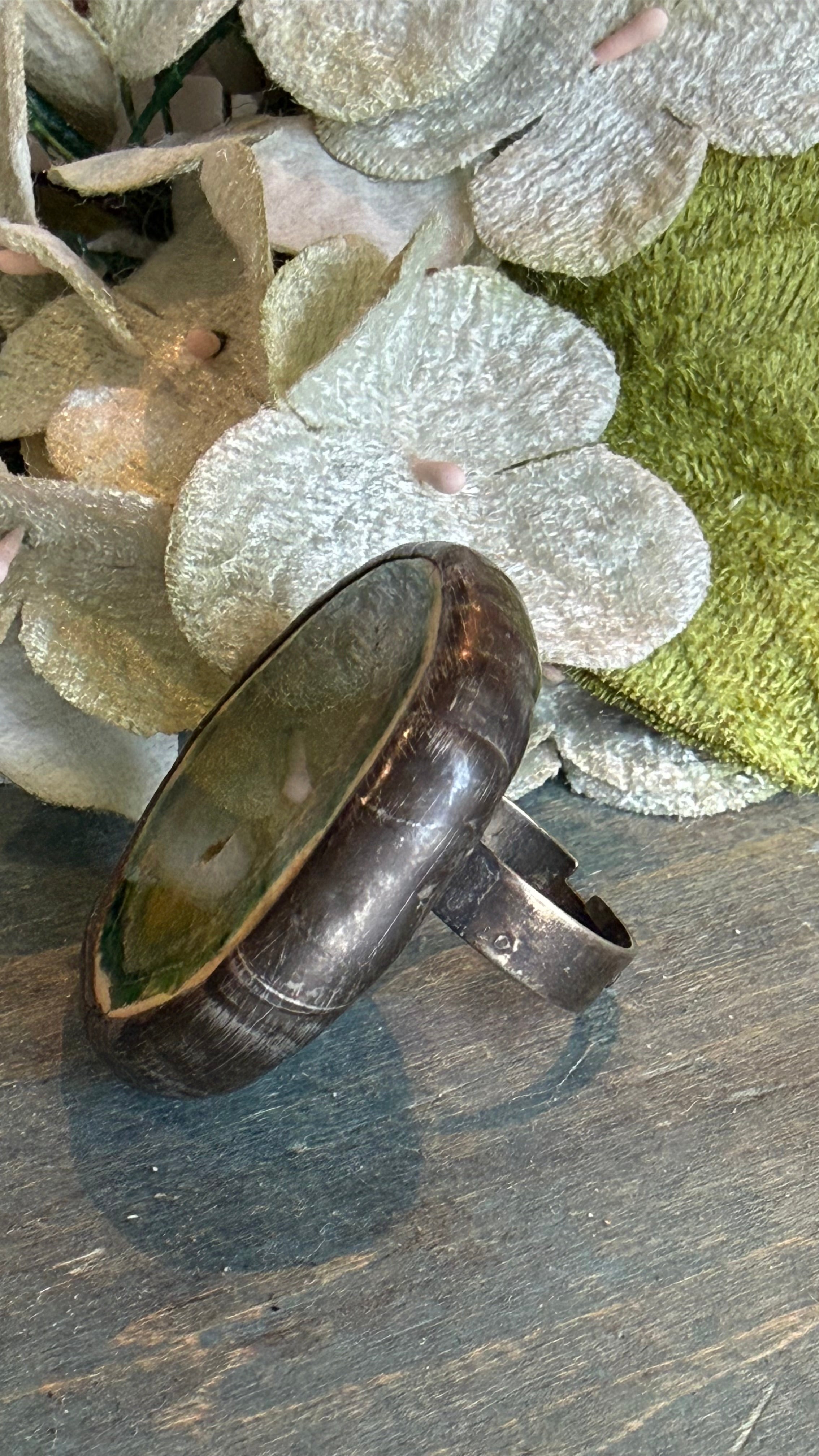 Green Quartz Stone Ring