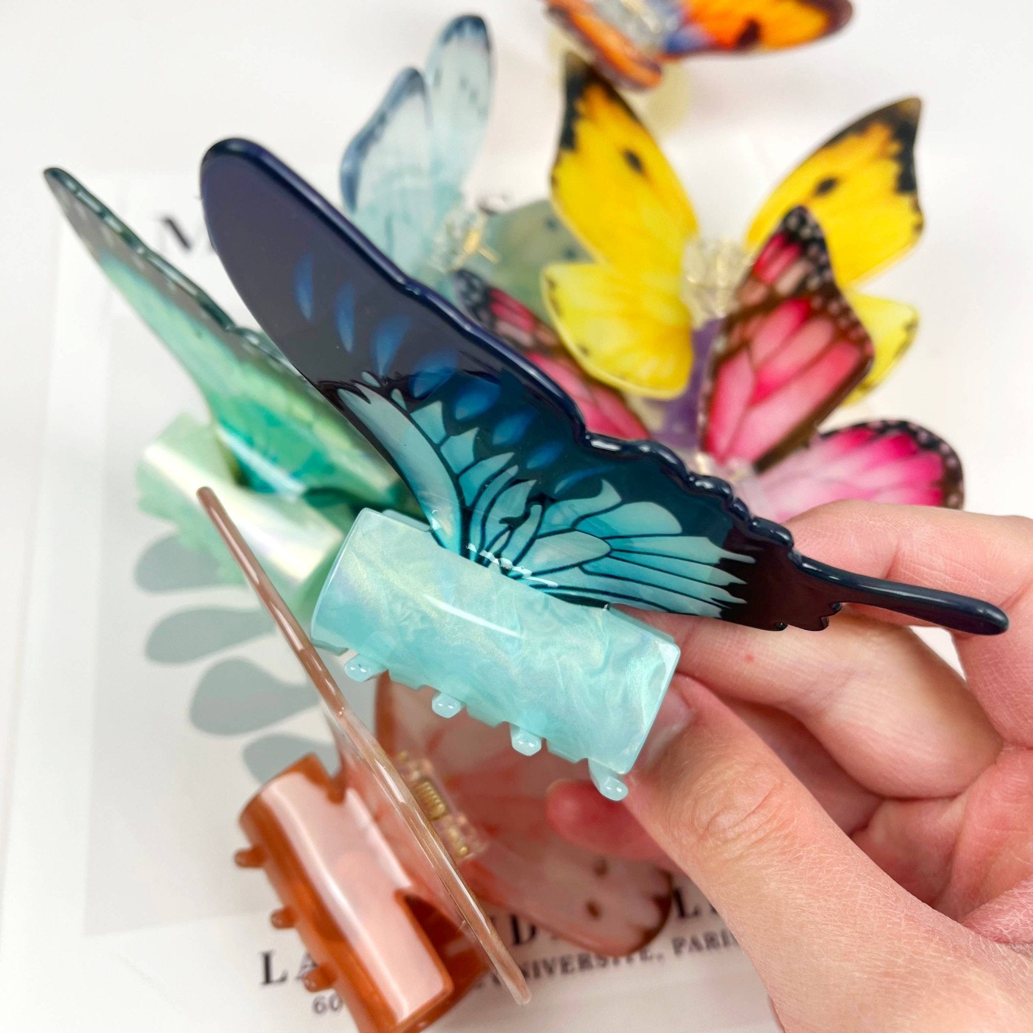 Large Butterfly Hair Clip - Vintage Vault Boutique