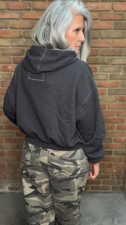 Guns and Roses Cropped Hoodie