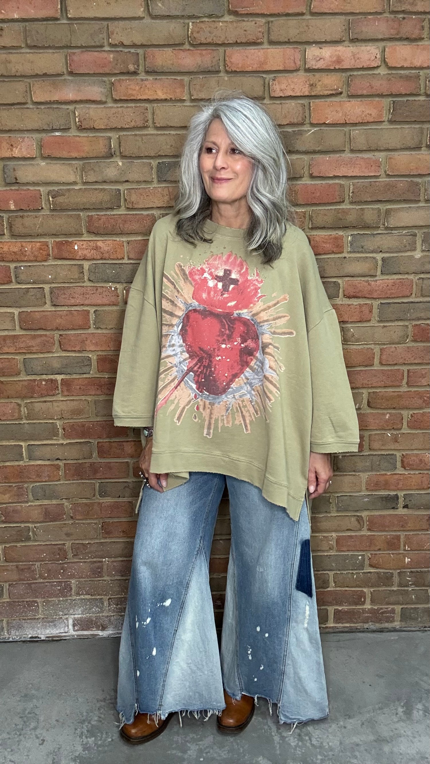 Dance With the Moon Sweatshirt - Olive Sacred
