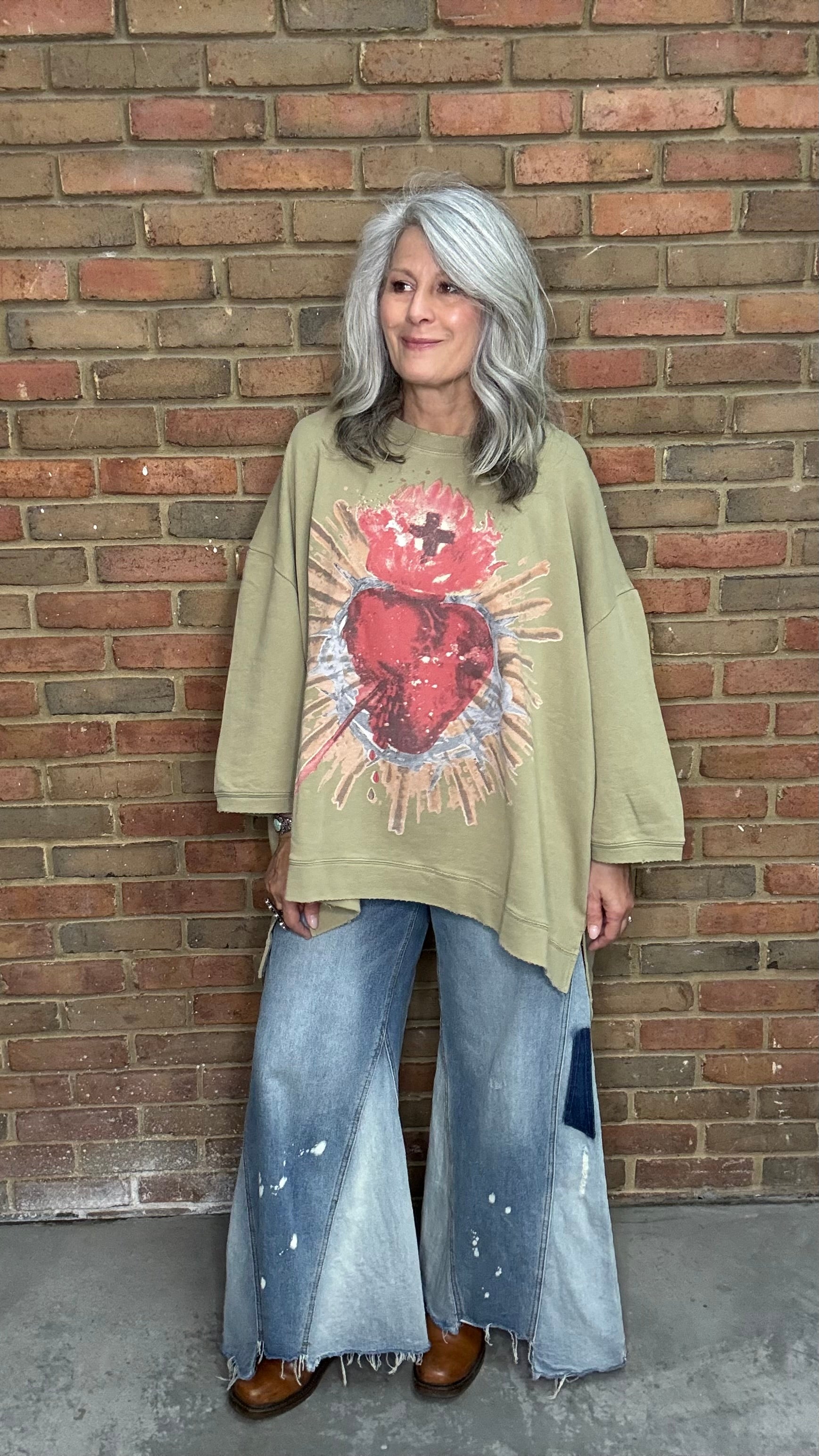 Dance With the Moon Sweatshirt - Olive Sacred