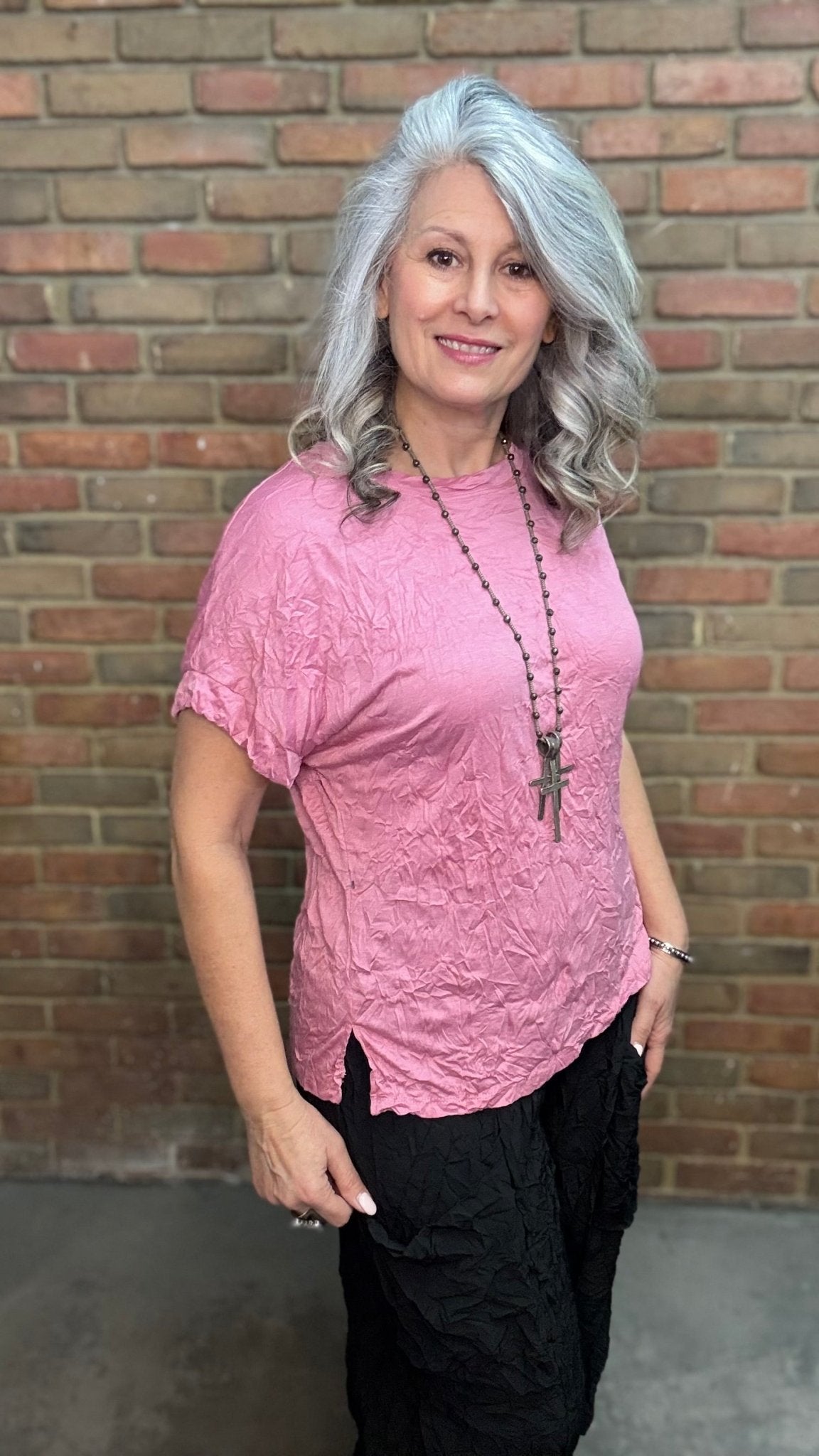 Rose Dolman Sleeve Top - Vintage Vault Boutique