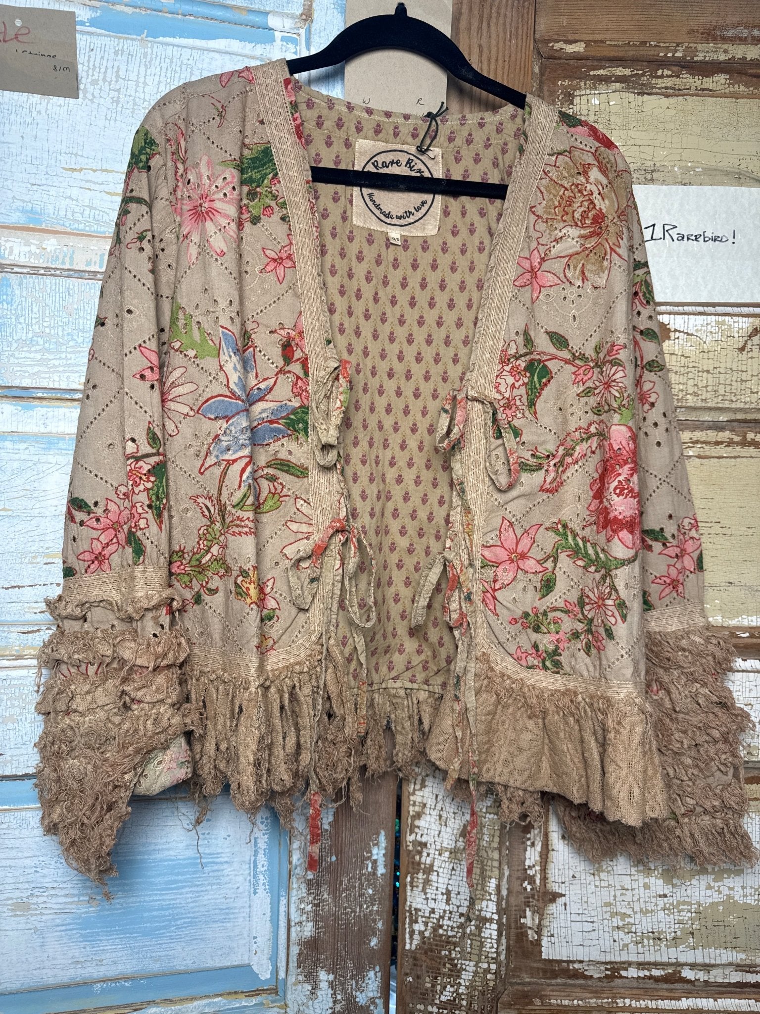 Tattered Flowers Jacket - Vintage Vault Boutique