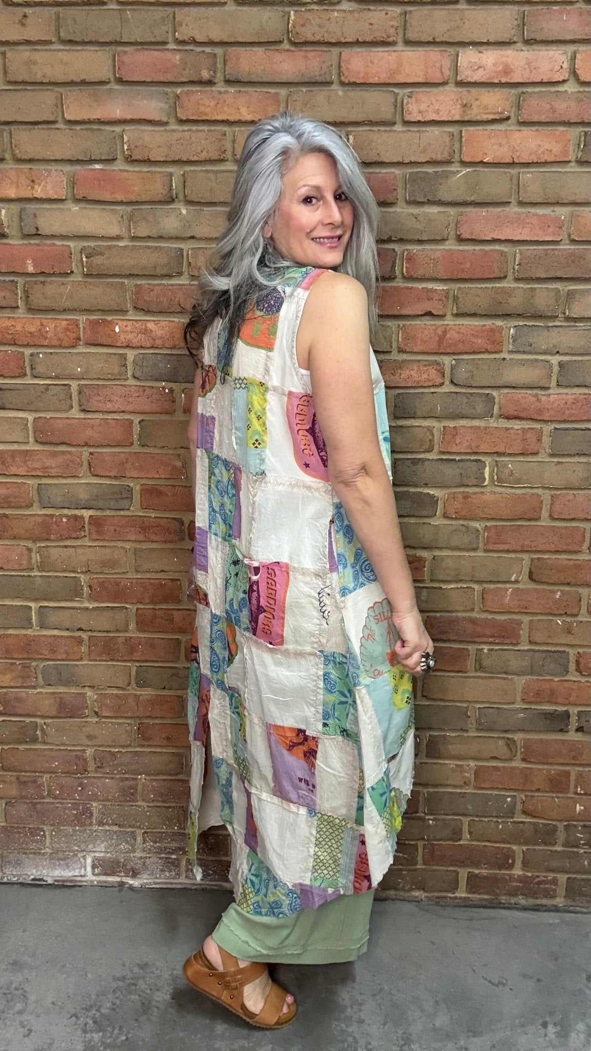 Patchwork Button Up Vest - Vintage Vault Boutique