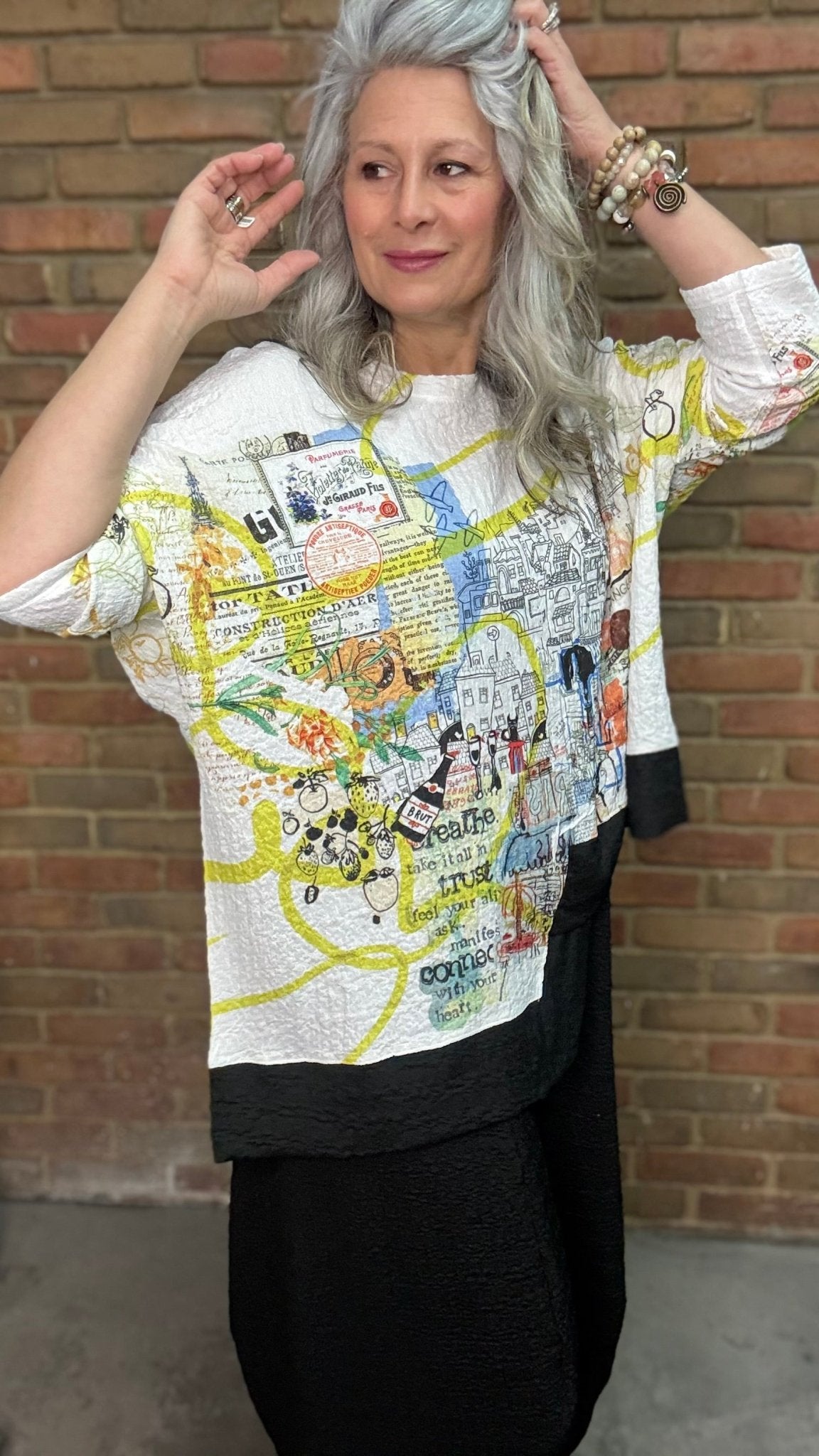 City of Change Waffle Pull Over Top - Vintage Vault Boutique