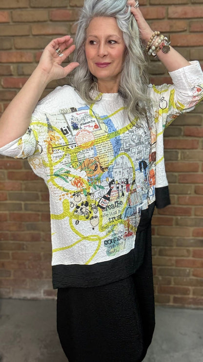 City of Change Waffle Pull Over Top - Vintage Vault Boutique