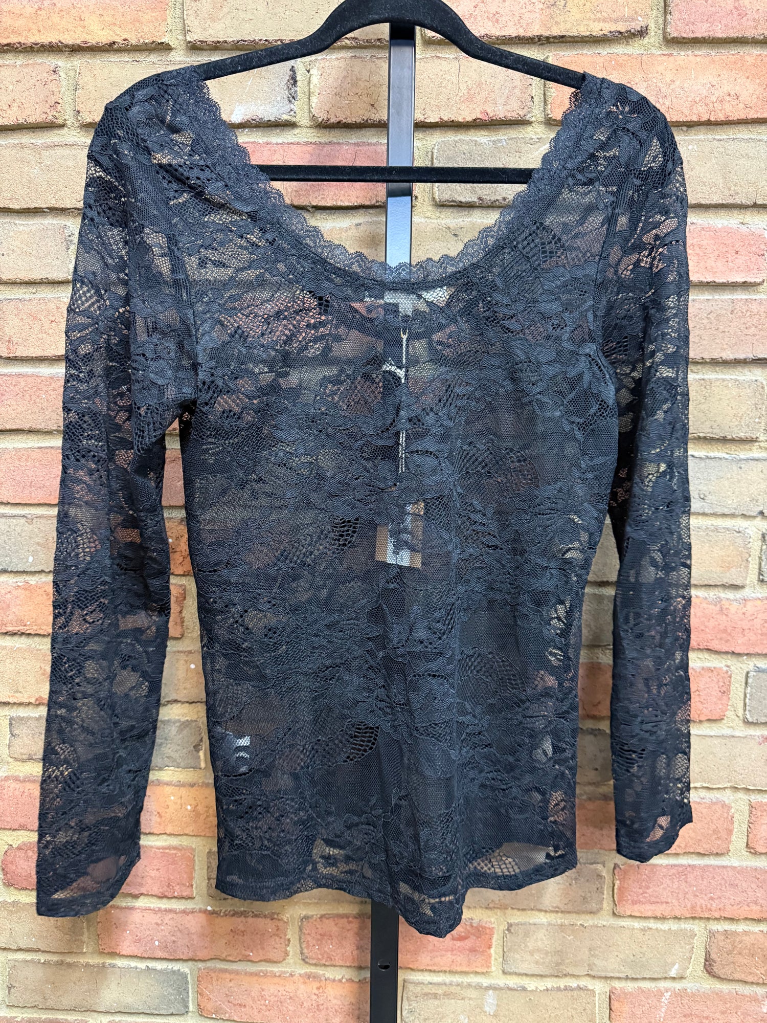 Black Lace Layering Top