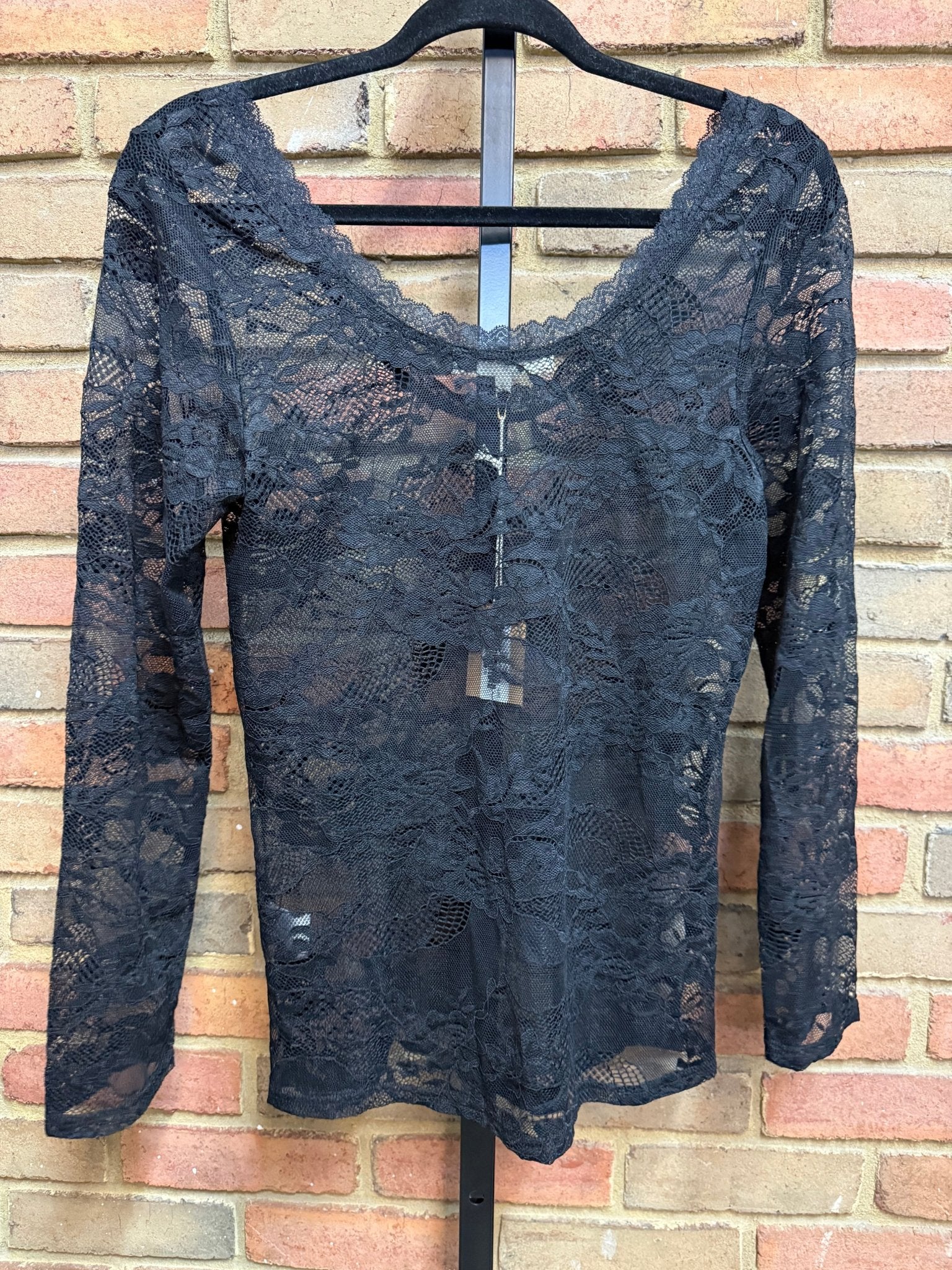 Black Lace Layering Top - Vintage Vault Boutique