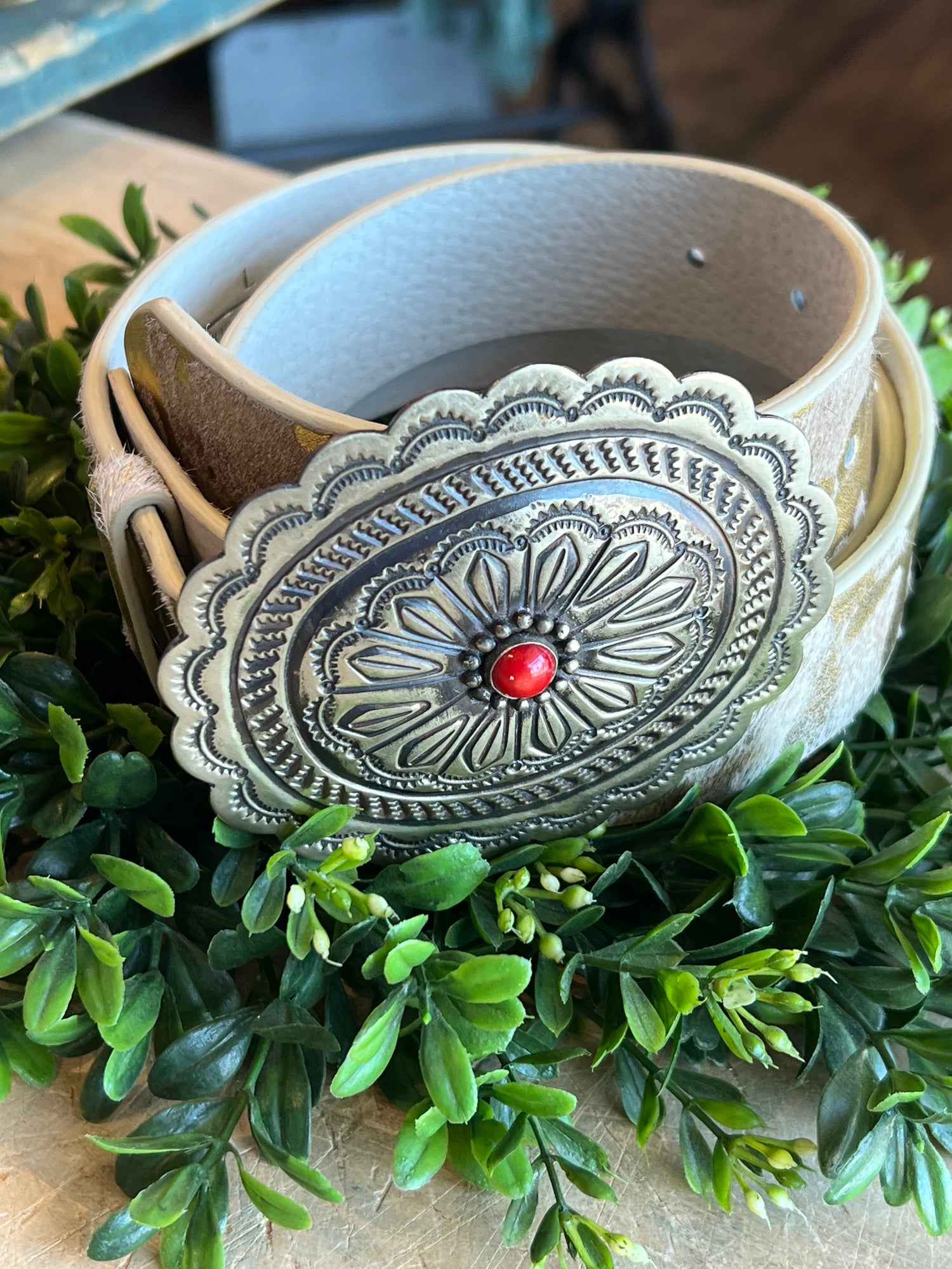 Coral Concho Buckle