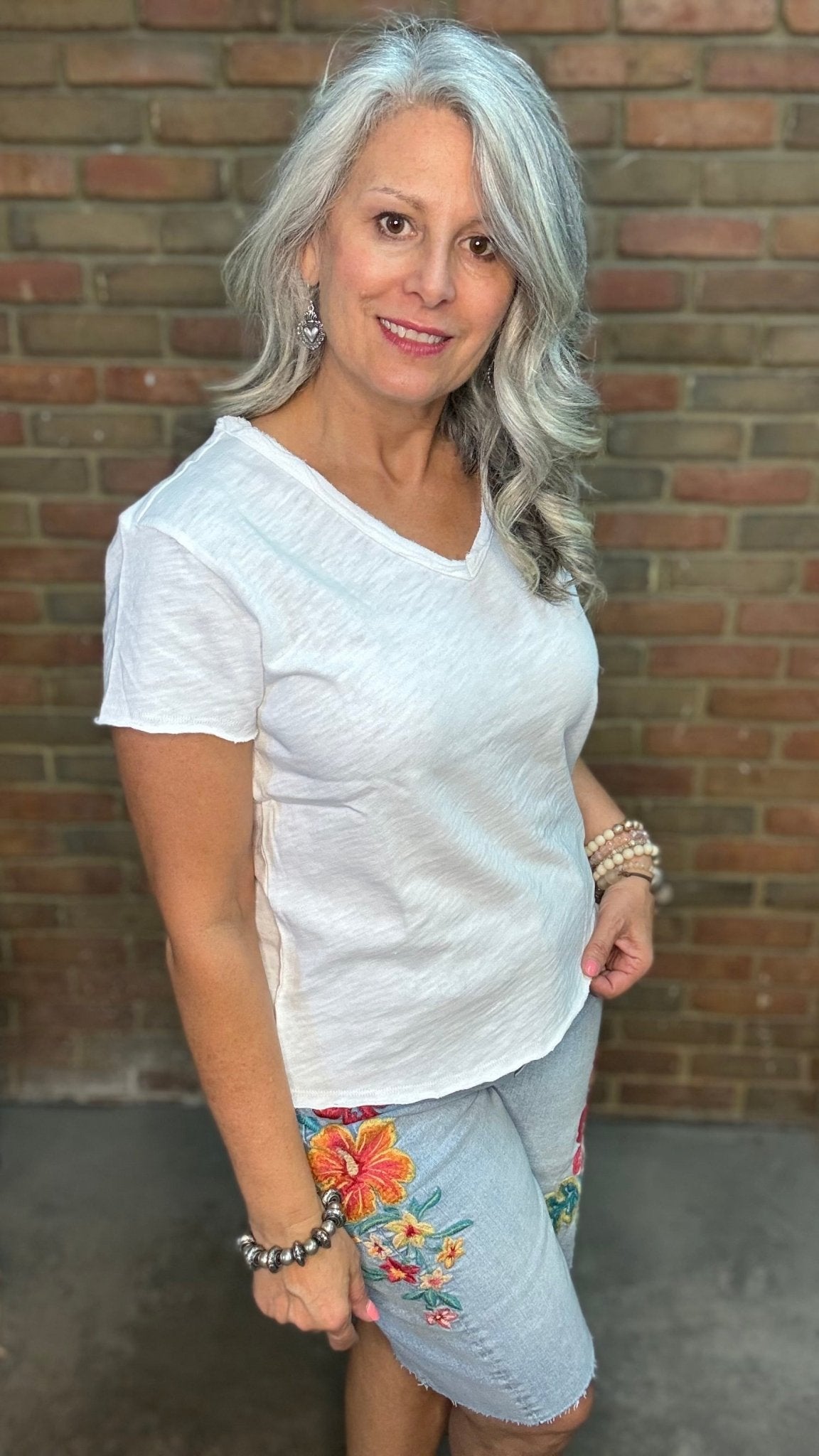 VANYA Short Sleeve Tee White - Vintage Vault Boutique