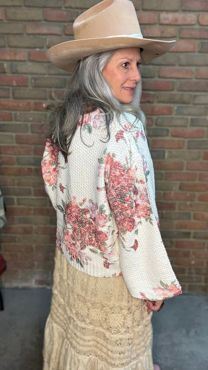 Floral Surrender Sweater - Vintage Vault Boutique