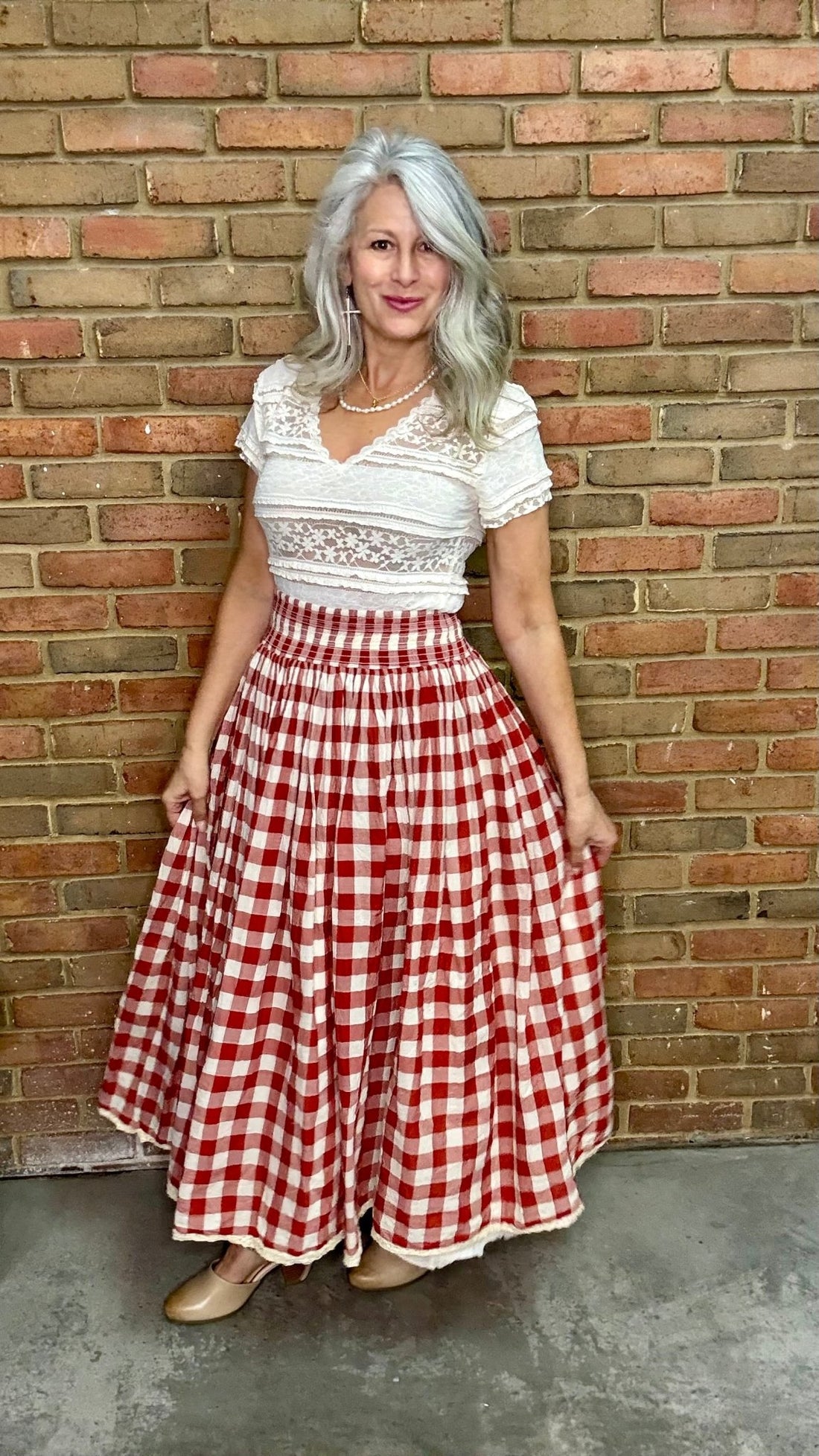 Red Plaid Skirt - Vintage Vault Boutique