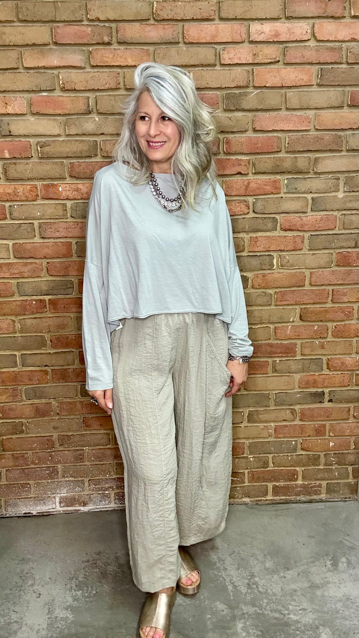 Moon Drape Neck Top