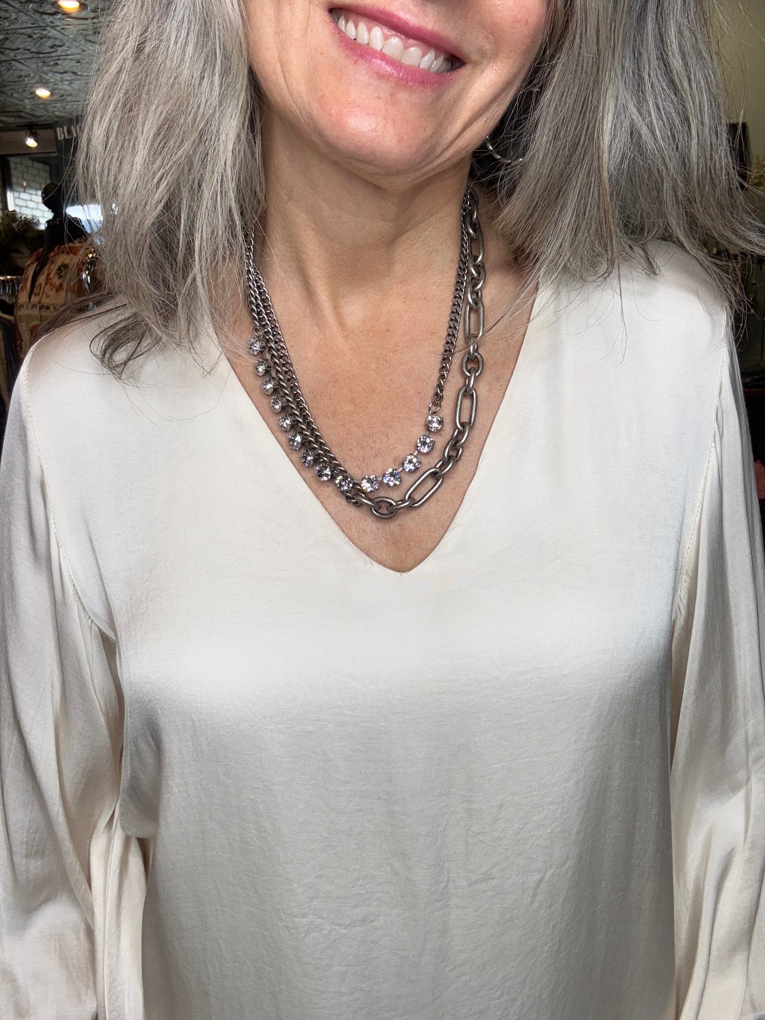 Cricket Necklace in Antique Silver