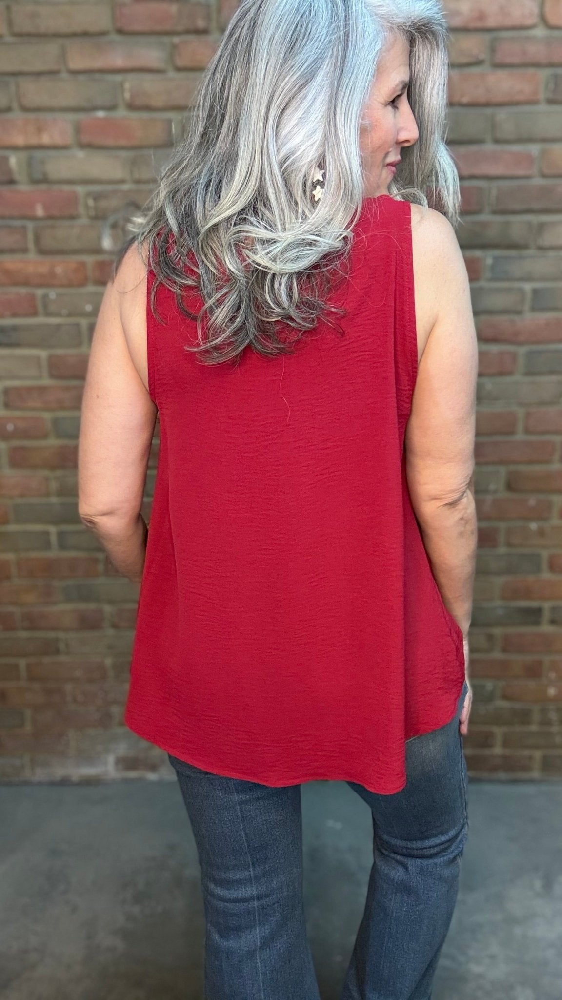 Red Balloon Front Tank Top - Vintage Vault Boutique