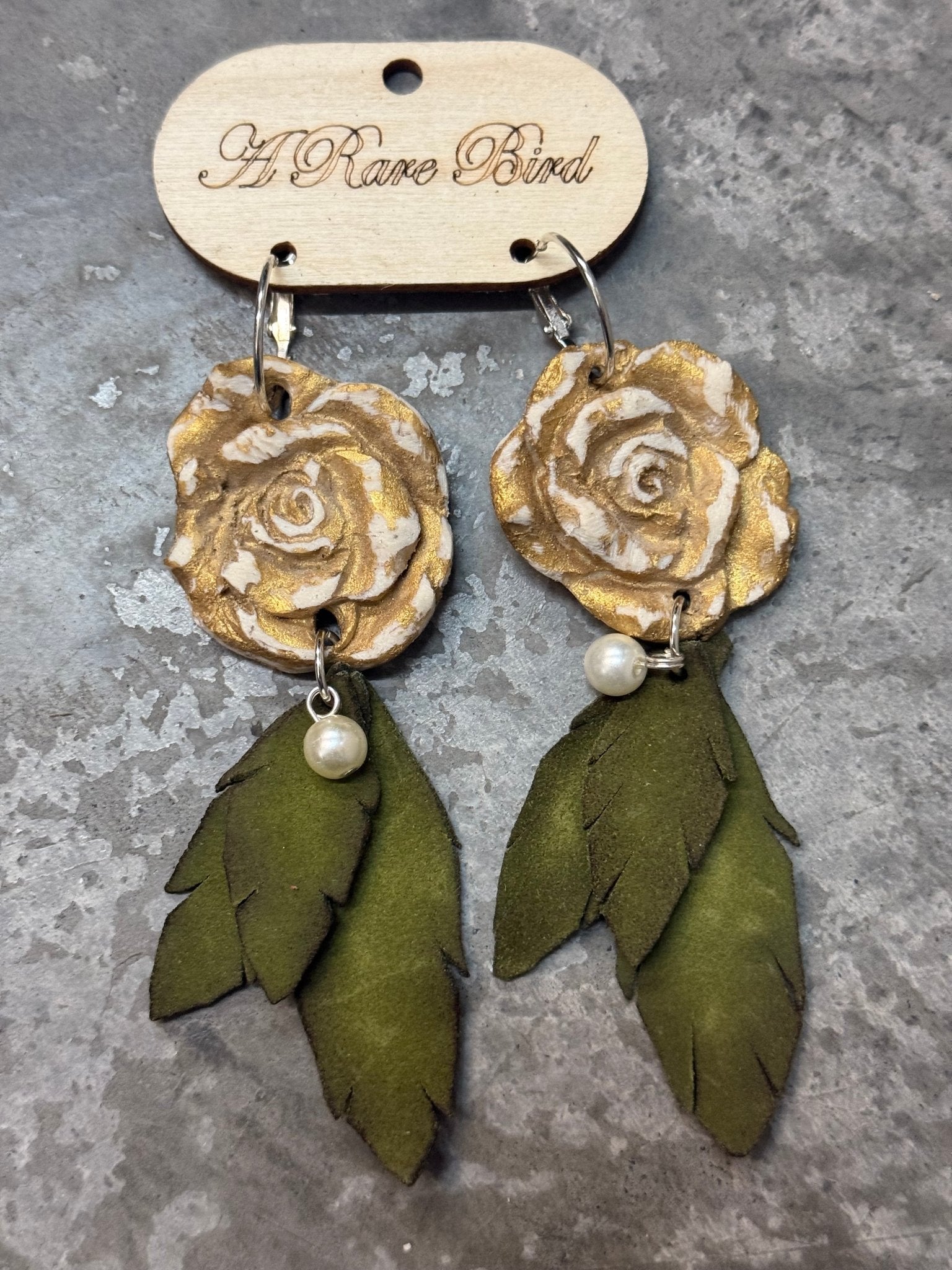 Rose Earrings - Vintage Vault Boutique