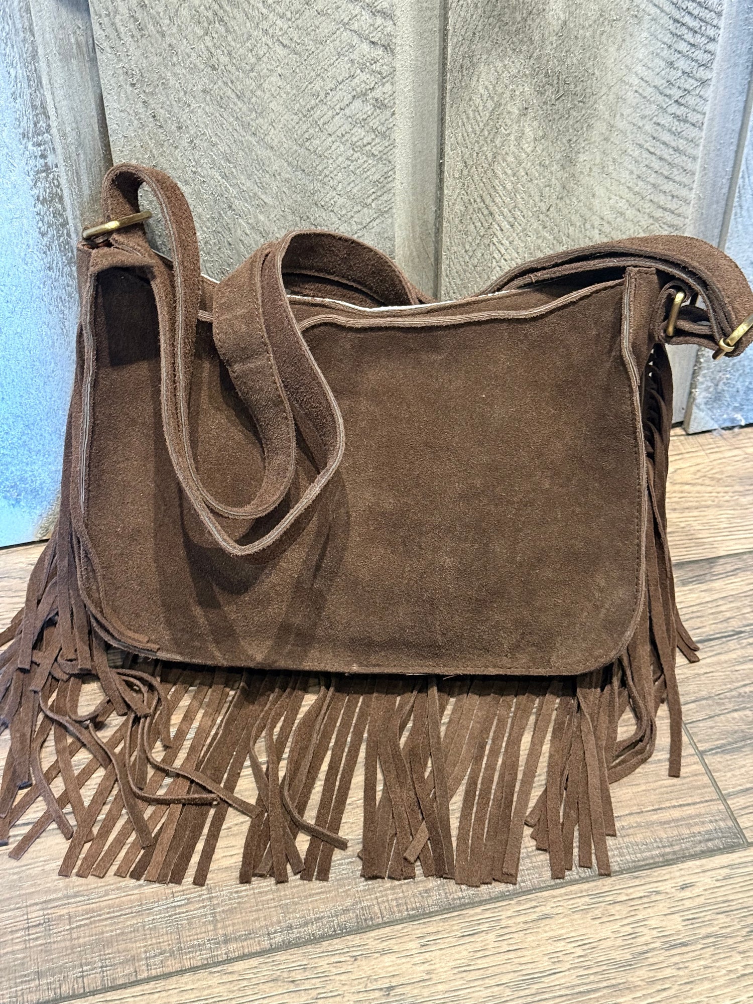 Multi Cowhide Fringe Purse