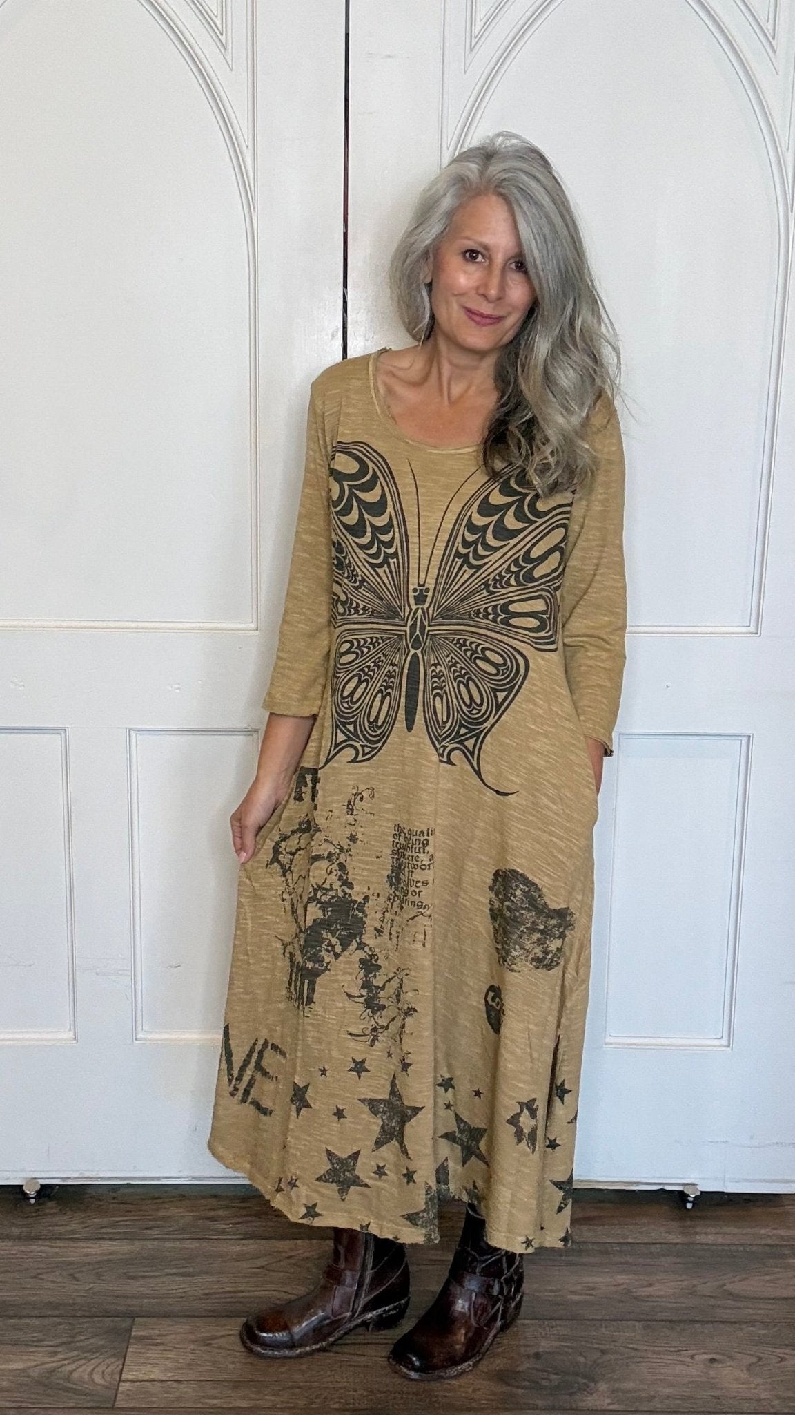 Butterfly Maxi Dress - Vintage Vault Boutique