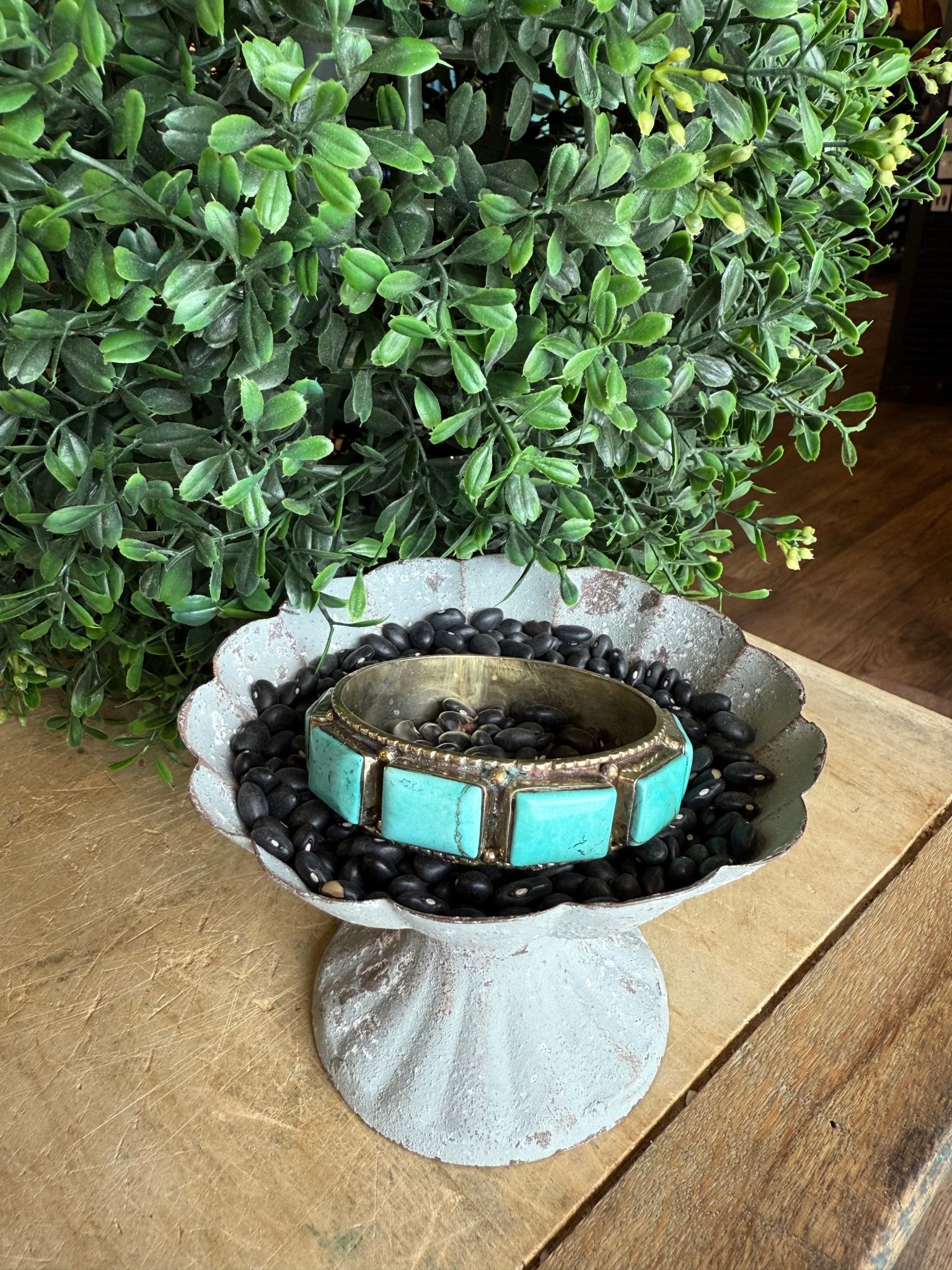 Turquoise Bangle Bracelet - Vintage Vault Boutique