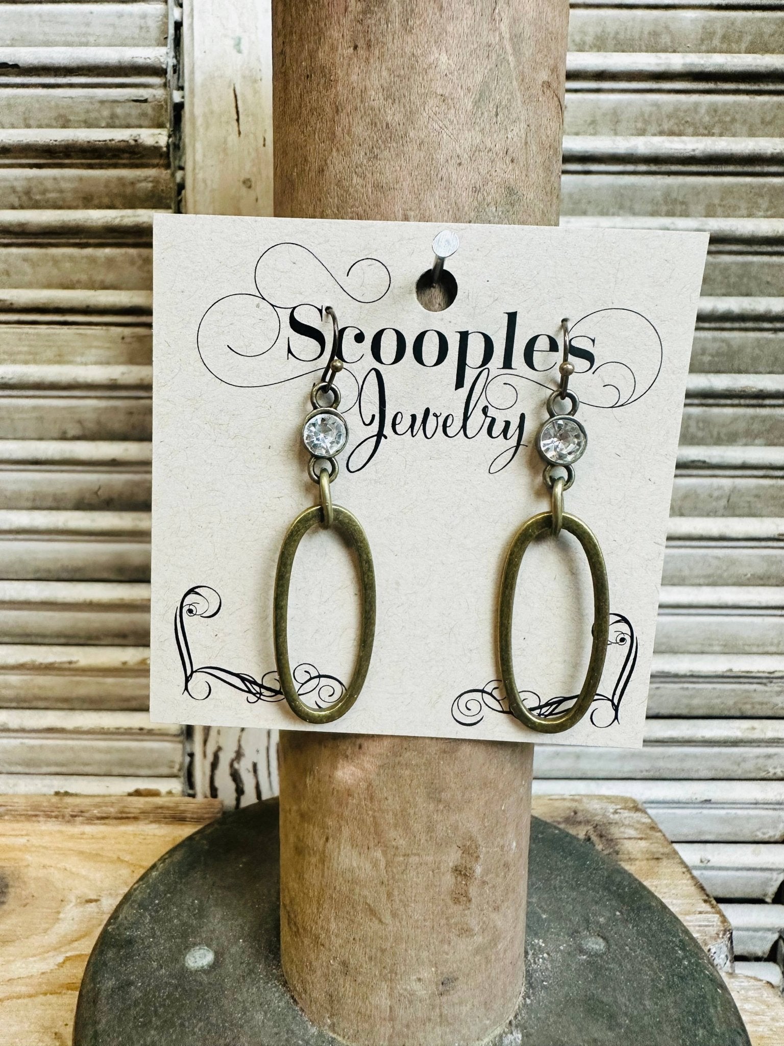 Bronze Crystal - Earring - Vintage Vault Boutique