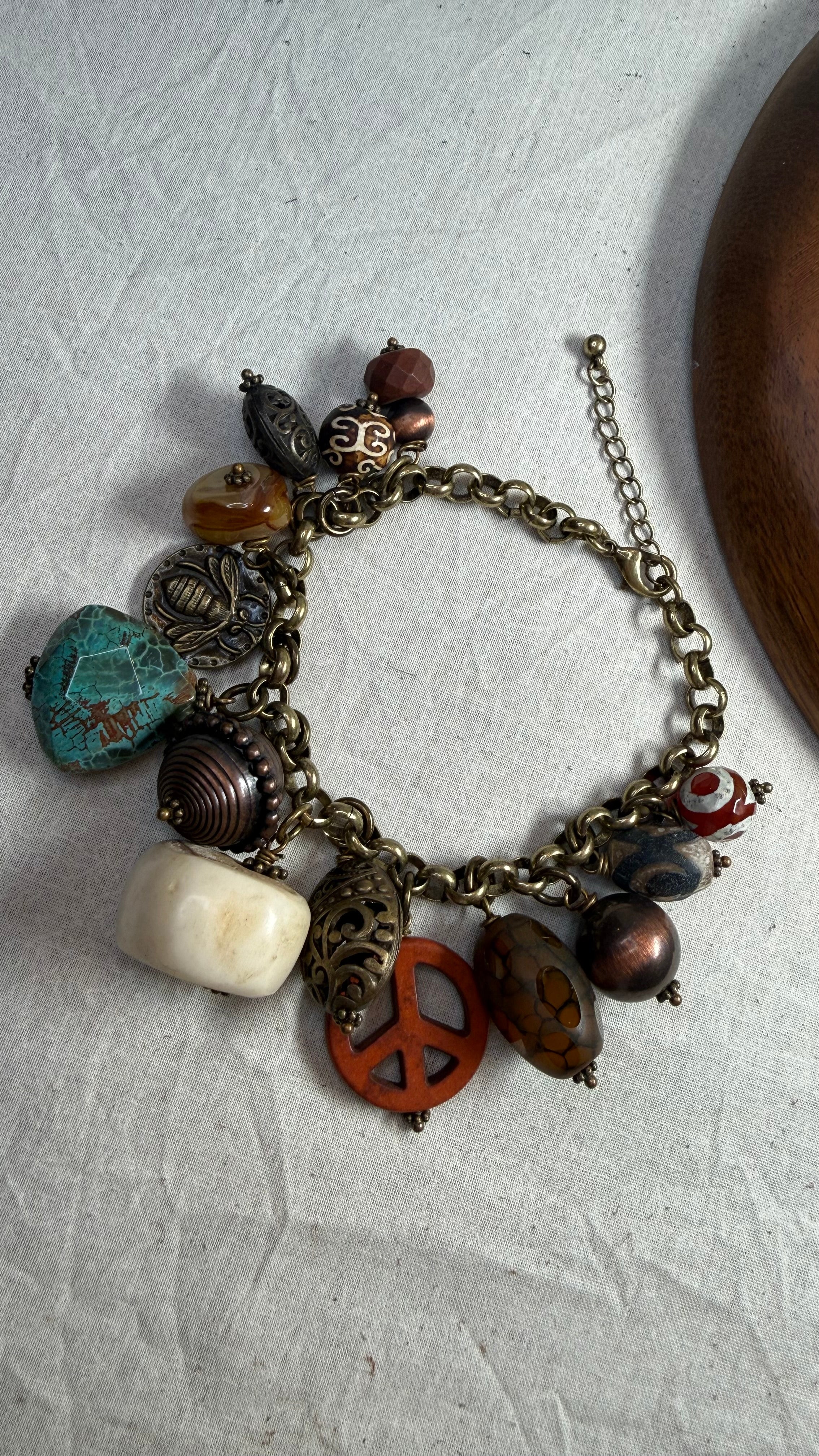Peace &amp; More Charm Bracelet