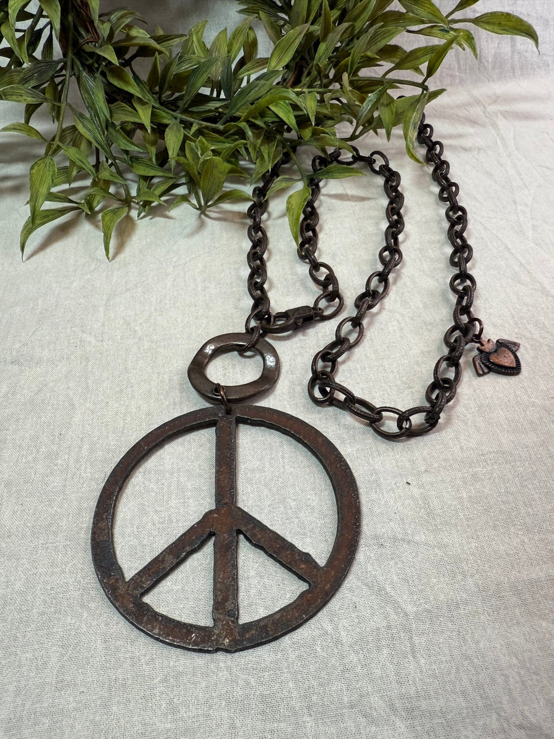 Rustic Peace Necklace - Vintage Vault Boutique