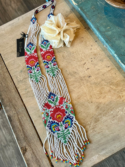 Beaded Shield Necklace