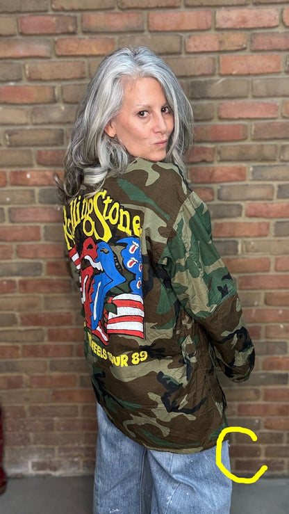 The Rolling Stones Camo Jacket - Vintage Vault Boutique