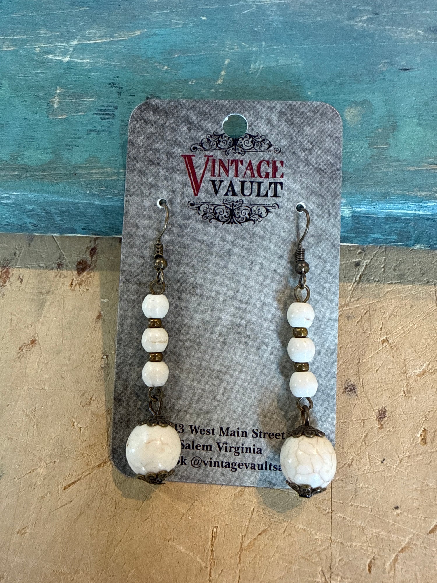 Semi Precious Stone Drop Earring