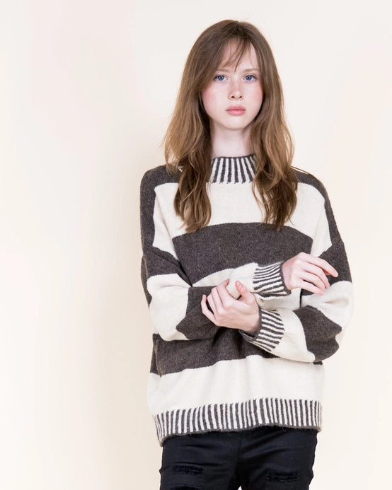 Wide Breton Stripes Weekend Sweater