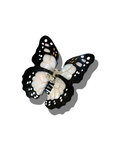 Hand Painted Monarch Butterfly Claw Hair Clip