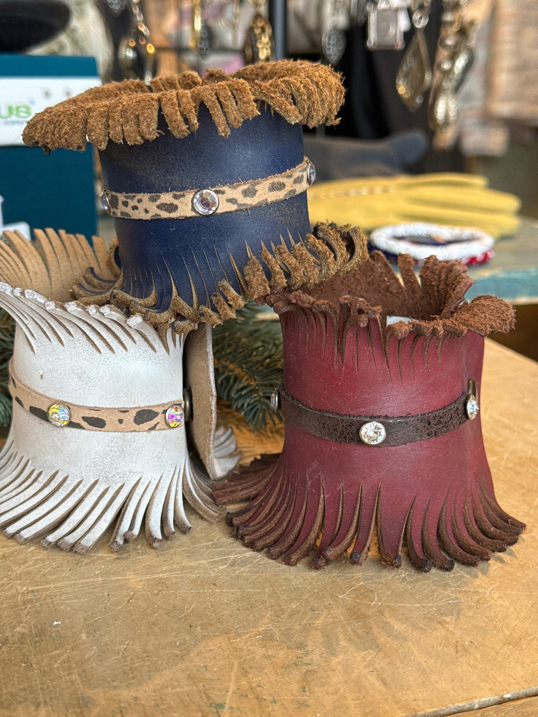 Leather Feather Cuff