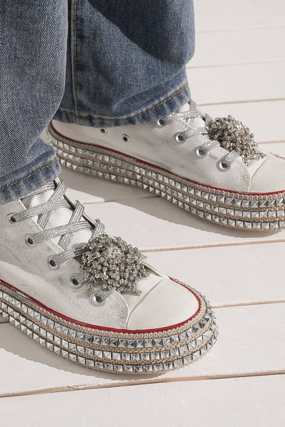 RockStud High Top Sneakers - Vintage Vault Boutique