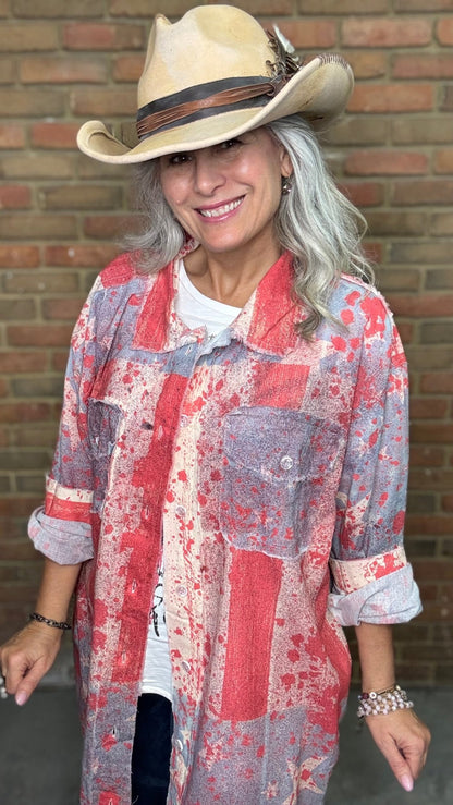 Faded Glory Button Up Top - Vintage Vault Boutique