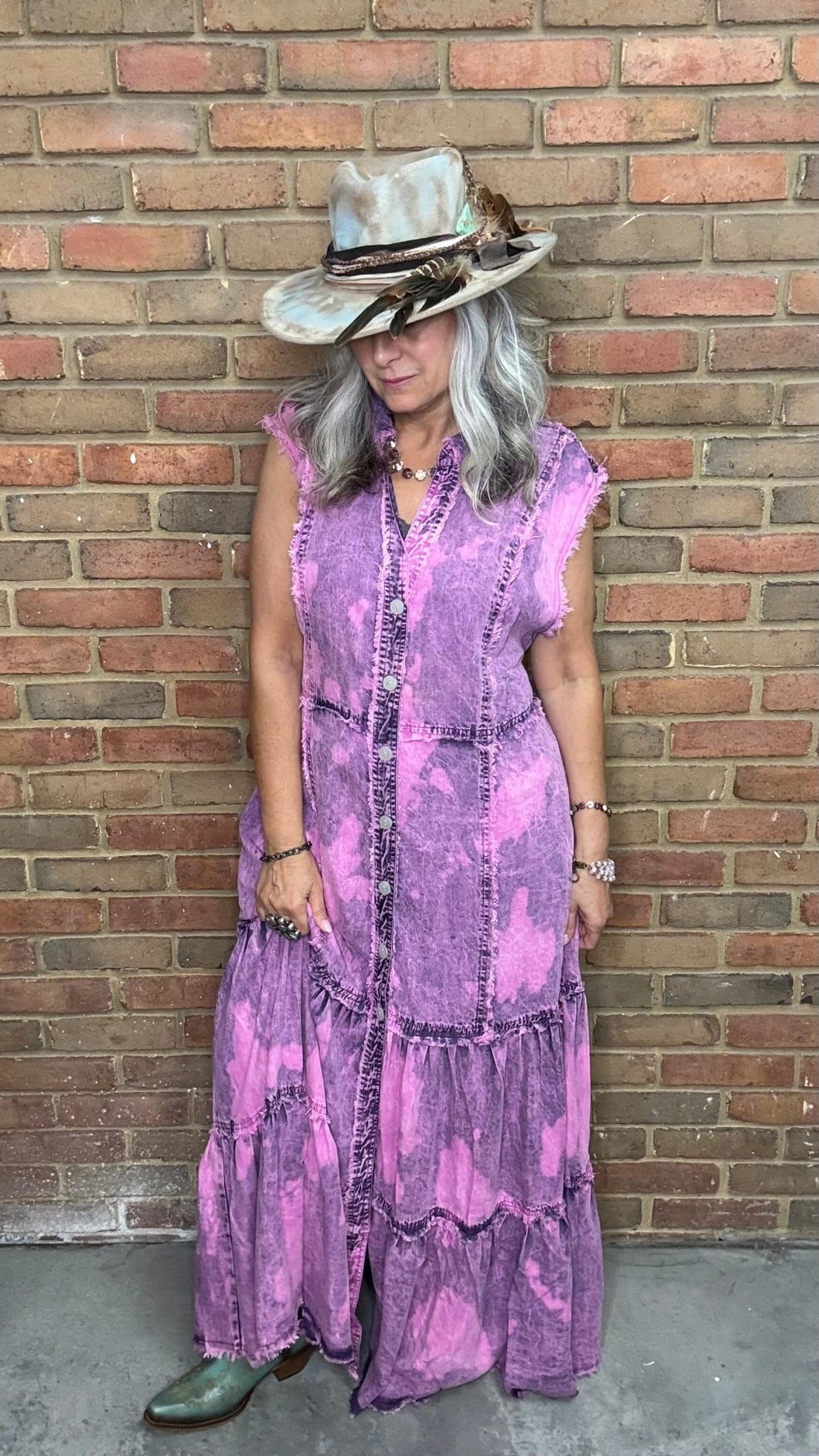 Pink Darling Sleeveless Button Up Dress/Duster - Vintage Vault Boutique