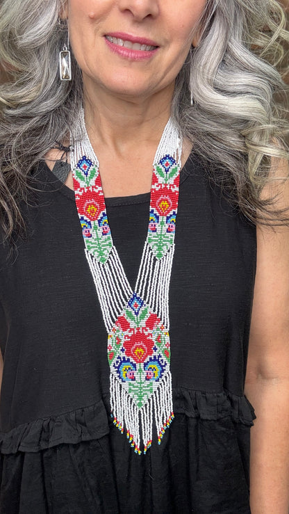 Beaded Shield Necklace