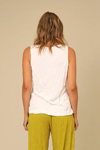 Allia Tank Top White