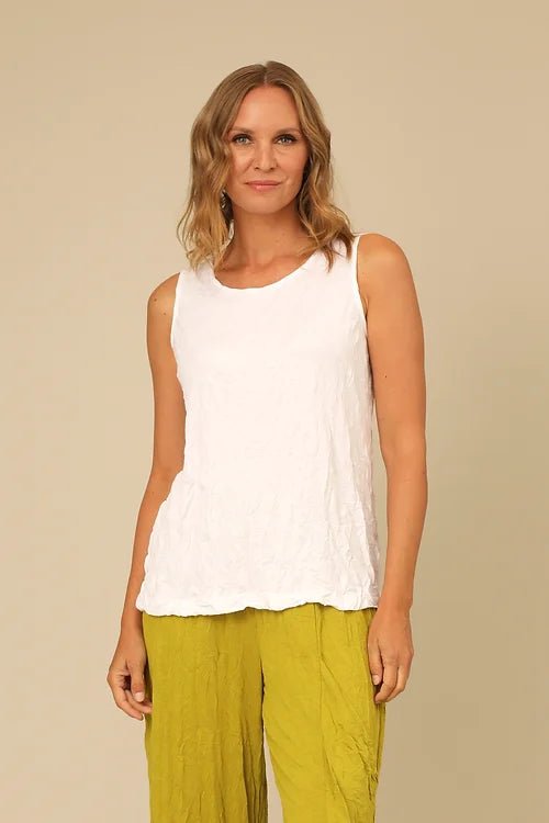 Allia Tank Top White - Vintage Vault Boutique