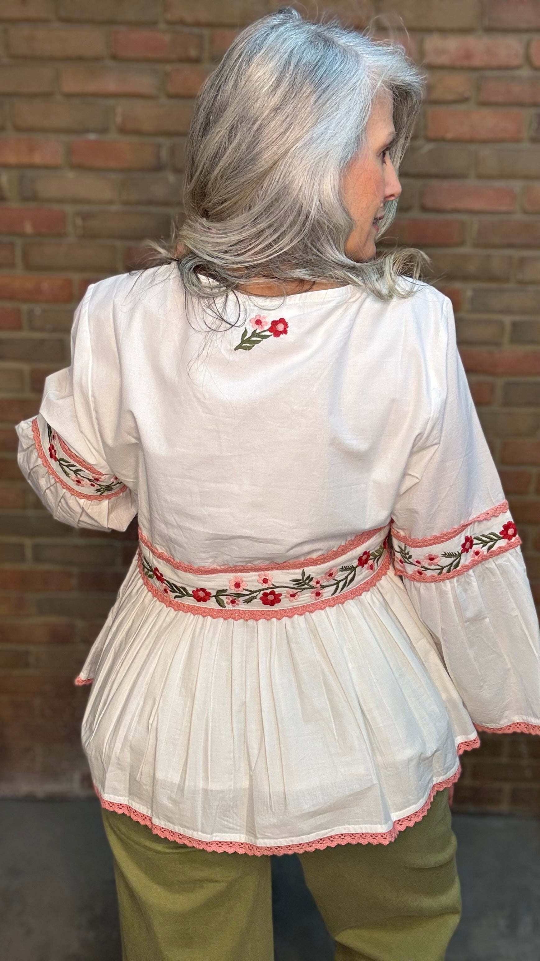 Floral Embroidery Top