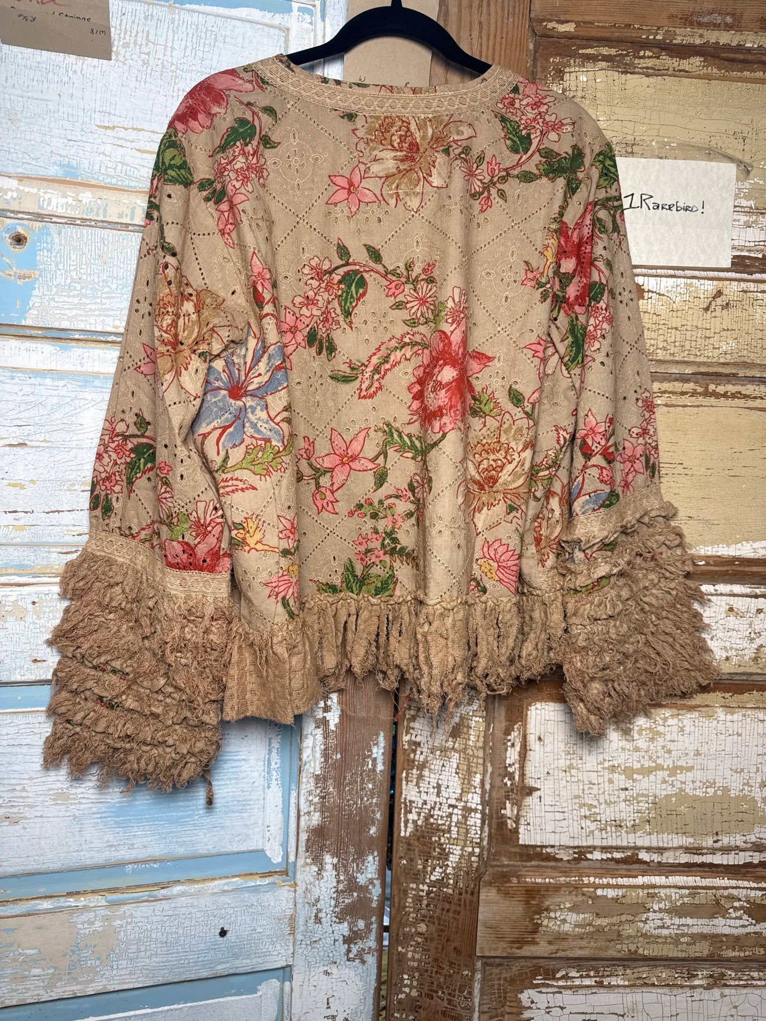Tattered Flowers Jacket - Vintage Vault Boutique