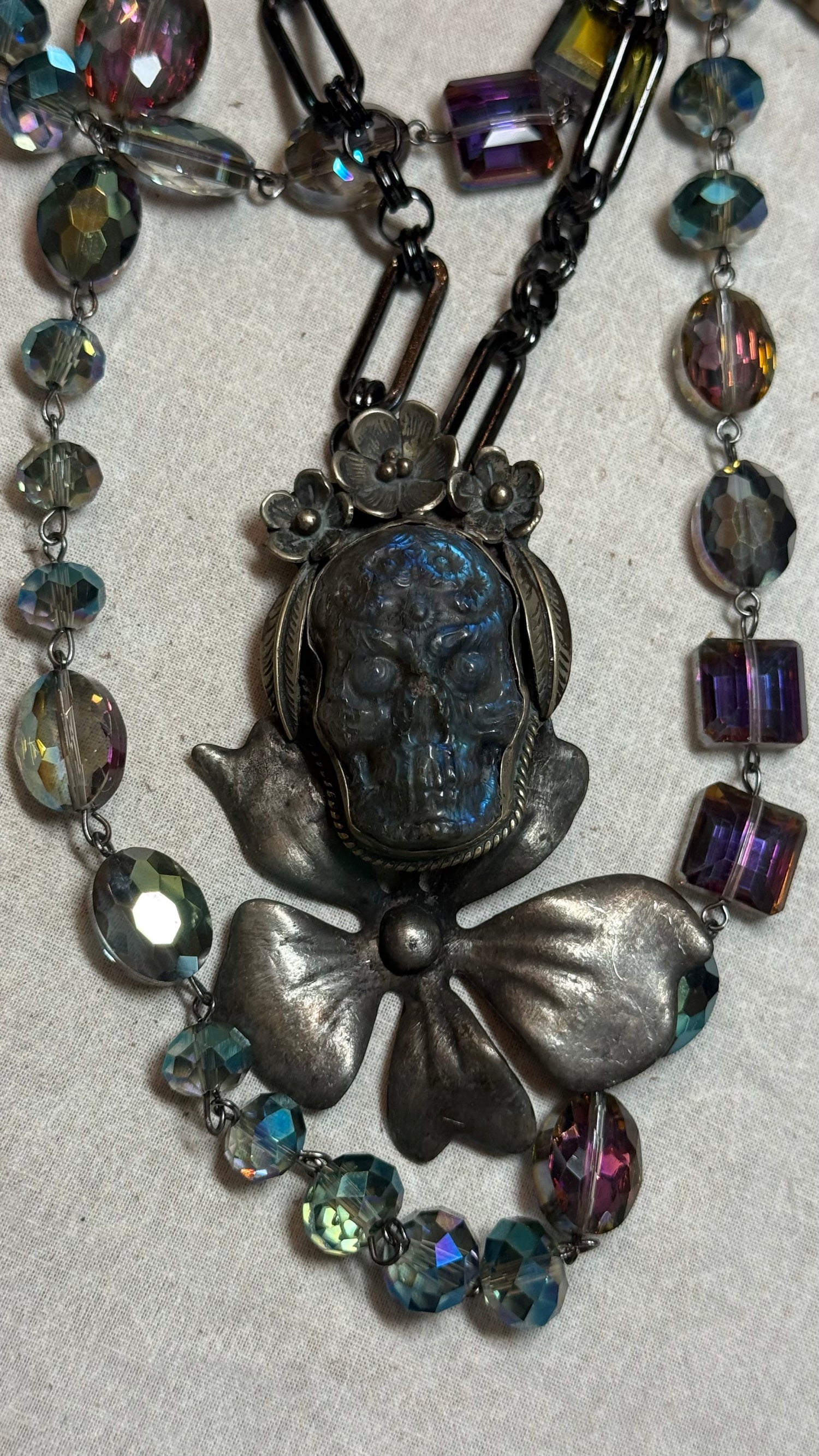 Skull in the Bling Neclace