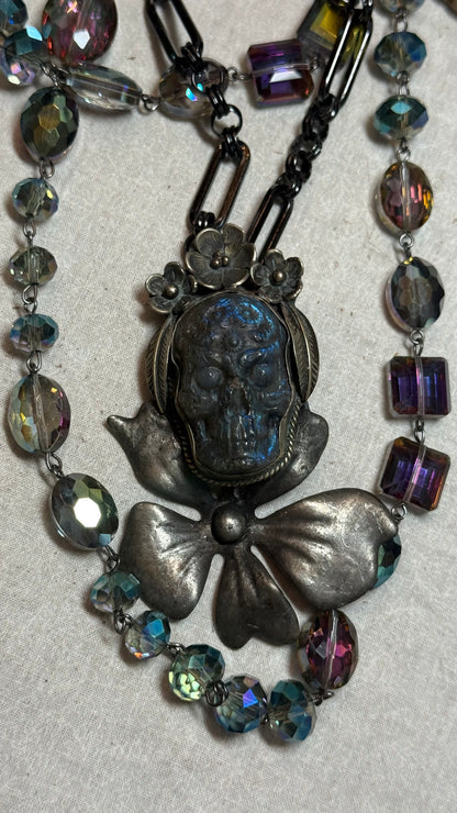 Skull in the Bling Neclace