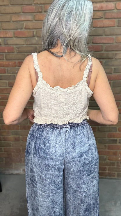 Cotton Lace Bra Top - Vintage Vault Boutique