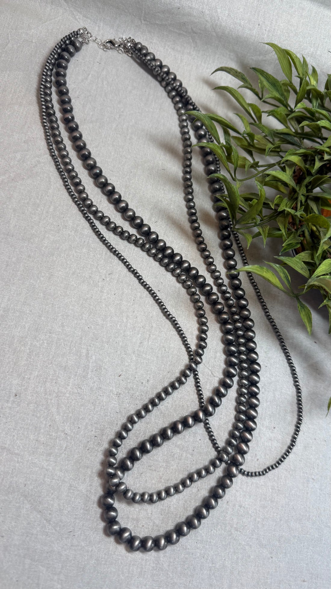 Three Strand Desert Pearl Necklace