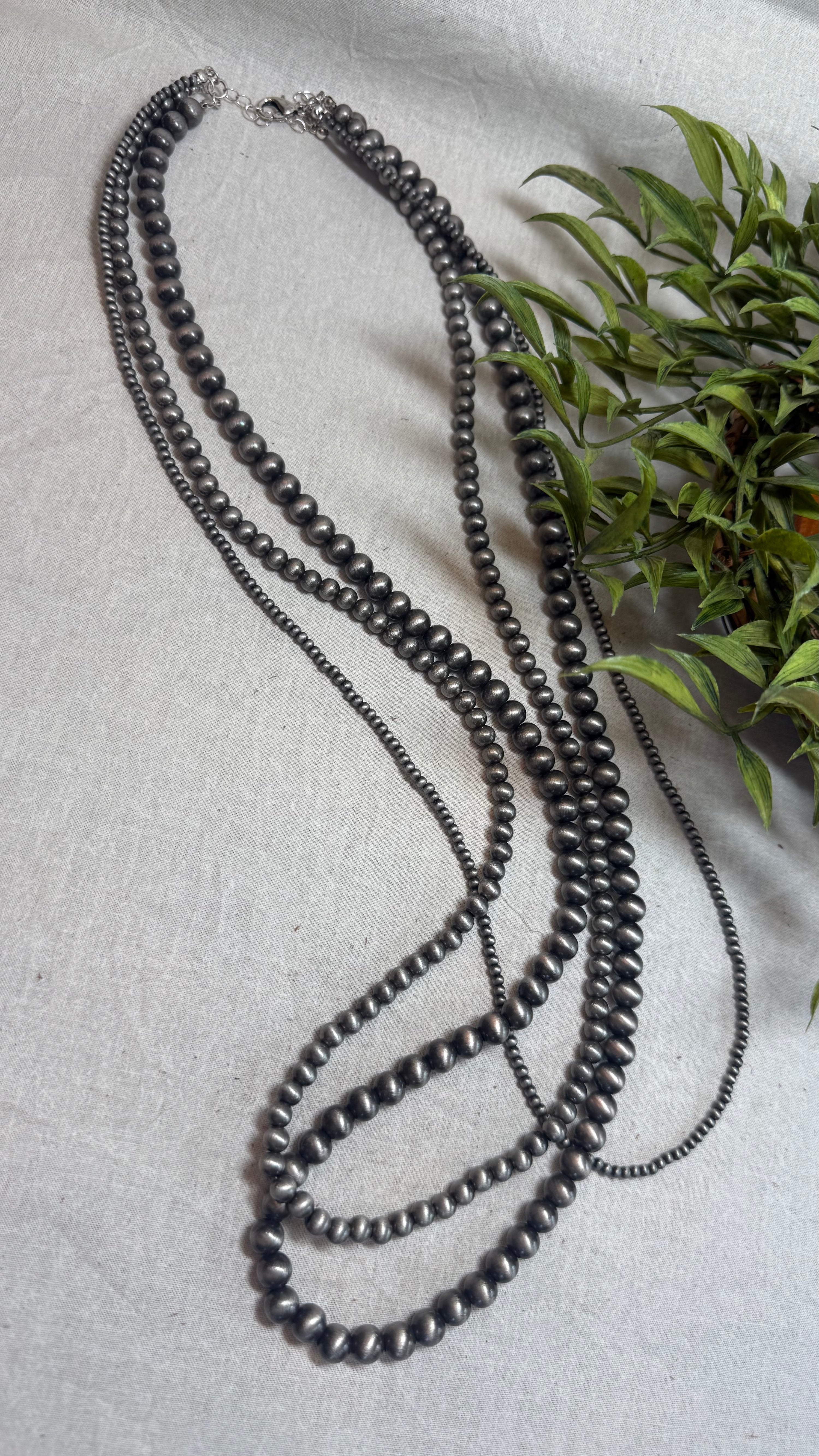 Three Strand Desert Pearl Necklace