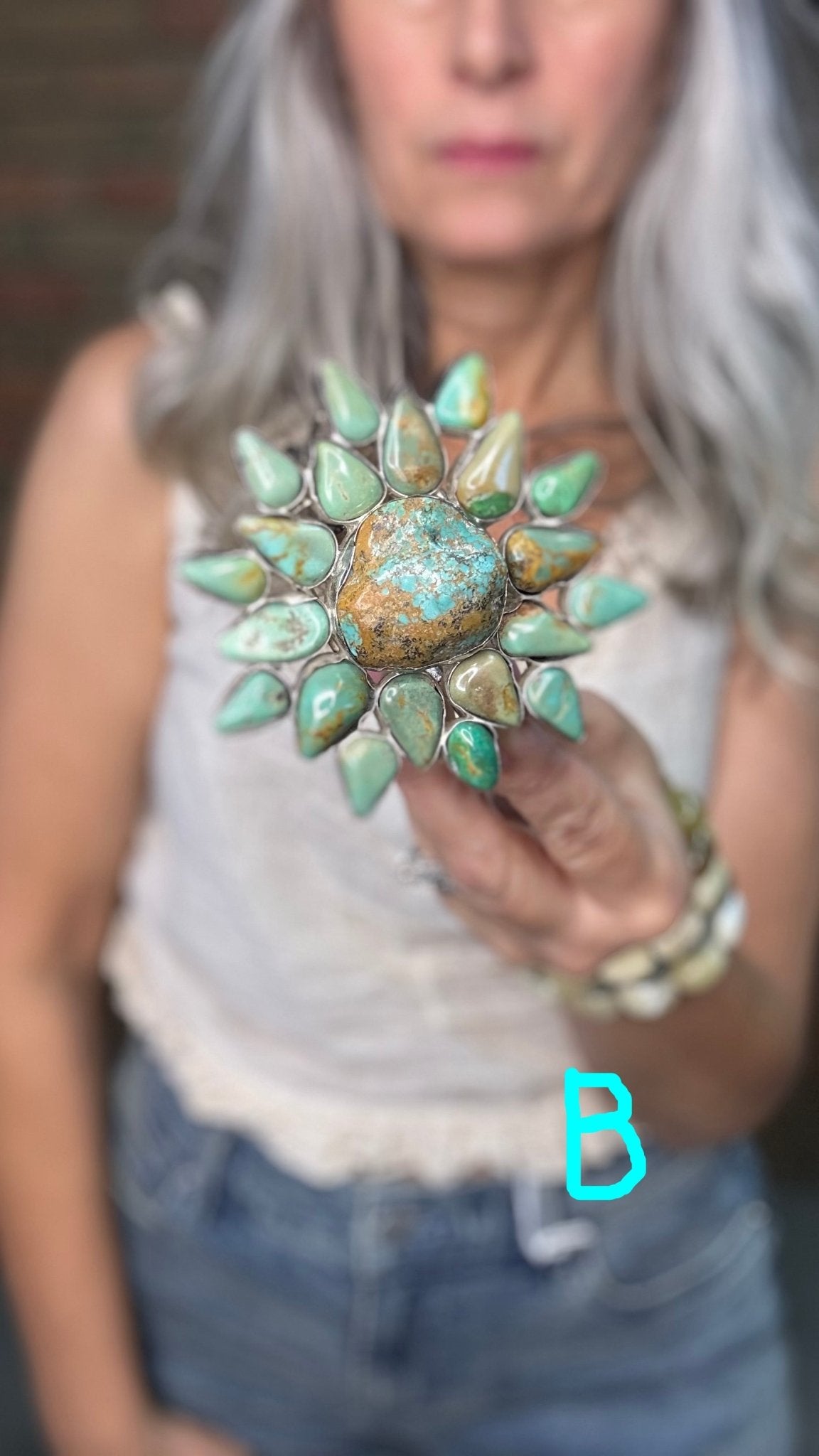 Large Turquoise Cuff - Vintage Vault Boutique